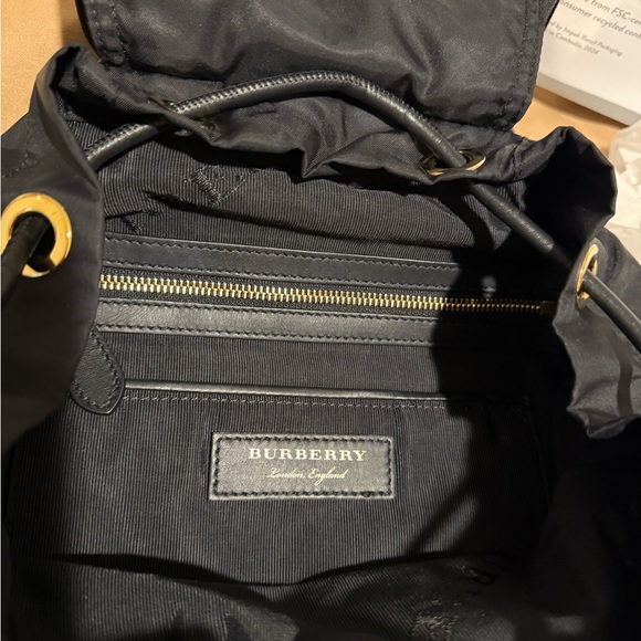 Burberry Large Nylon Rucksack with gold toned hardware - Picture 7 of 12
